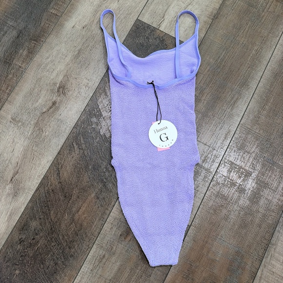 Hunza G Pamela One Piece Swimsuit in Lilac NWT - Picture 4 of 5